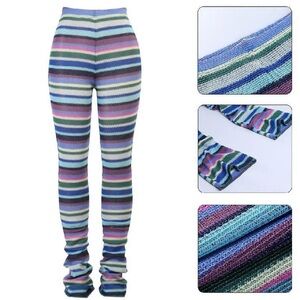 Striped Multicolor Knit Pants